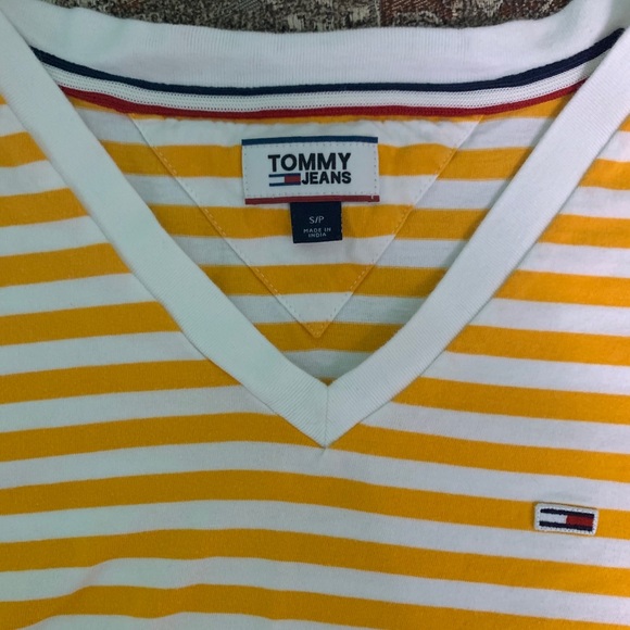 Orange/White striped Tommy Hilfiger Top - Picture 4 of 4